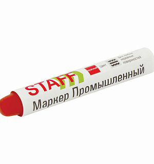 Маркер для промышленной маркировки STAFF ПМ-100 твердый, КРАСНЫЙ, -20 до +40С, 150814