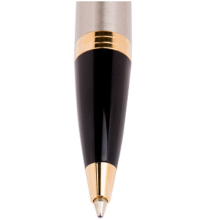 Ручка шариковая Parker "IM Brushed Metal GT" синяя, 1,0мм, кнопочн., подарочная упаковка