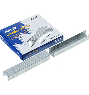 Скобы для степлера №23/10 KW-trio, оцинкованные, 1000шт.