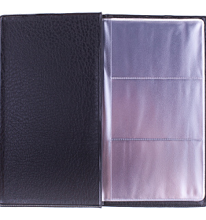 Визитница настольная OfficeSpace на 72 визитки, 110*190мм, ПВХ, черный