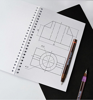 Изограф Rotring 0,5мм, пластиковый корпус