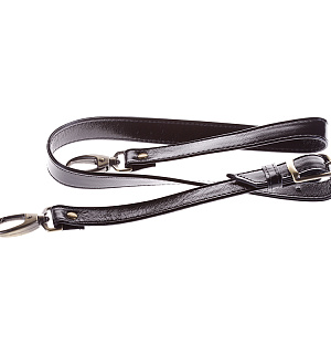 Портфель Delucci "Гиперион", кожа, черный, 2 отделения, метал. замок, с ремнем