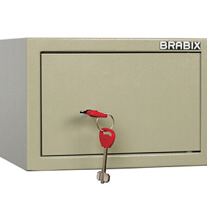Сейф мебельный BRABIX "D-18m", 180х270х236 мм, 5 кг, ключевой замок, крепление к стене, 291161