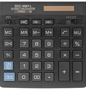 Калькулятор настольный ПОЛНОРАЗМЕРНЫЙ CITIZEN бухг.SDC-888TI 12р.DualPower