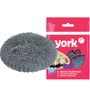 Губка для посуды York "Мега", металлическая, 11*4см