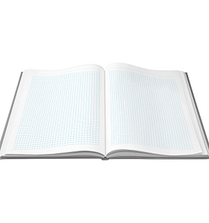 Книга учета OfficeSpace, А4, 80л., клетка, 200*290мм, твердый переплет 7БЦ, блок офсетный