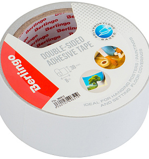 Клейкая лента двусторонняя Berlingo, 38мм*8м, основа-полипропилен