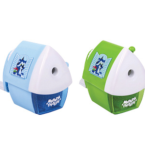 Точилка механическая Мульти-Пульти "Енот на крыше", цвета в асс., пласт. корпус, инд. упаковка