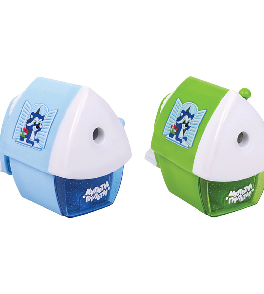 Точилка механическая Мульти-Пульти "Енот на крыше", цвета в асс., пласт. корпус, инд. упаковка
