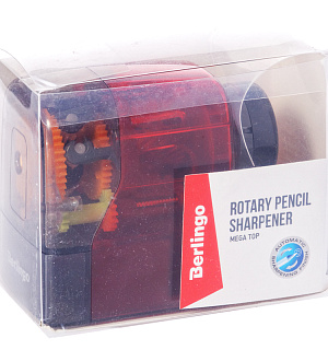 Точилка механическая Berlingo "Megatop", пласт. корпус, инд. упаковка