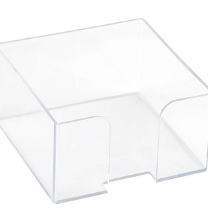 Подставка для бумажного блока СТАММ, 9*9*5, прозрачный