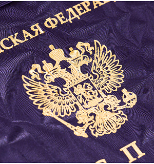 Обложка для паспорта OfficeSpace ПВХ, 3D, тиснение "Герб"