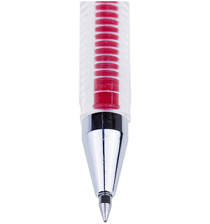 Ручка гелевая Crown "Hi-Jell" красная 0,5мм, штрих-код