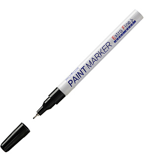 Маркер-краска MunHwa "Extra Fine Paint Marker" черная, 1мм, нитро-основа
