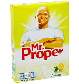 Средство для мытья полов и стен Mr.Proper "Лимон", порошок, 400г