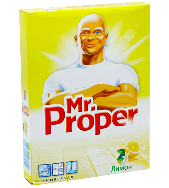 Средство для мытья полов и стен Mr.Proper "Лимон", порошок, 400г