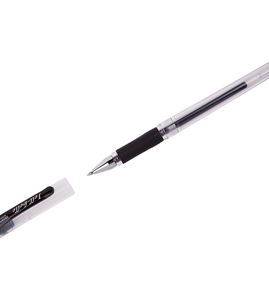 Ручка гелевая Crown "Jell-Belle" черная, 0,5мм, грип