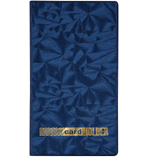 Визитница настольная OfficeSpace на 96 визиток, 3 ряда, ПВХ, синий