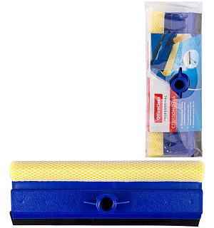 Стекломойка OfficeClean Professional, алюм.телеск.ручка 76-125см,раб.часть 25см(стяжка,губка,ручка)