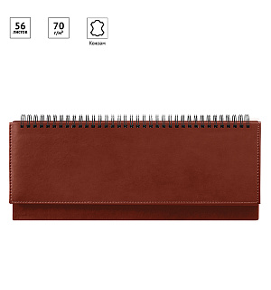 Планинг недатированный, 330*130мм, 56л., кожзам, OfficeSpace "Winner", коричневый