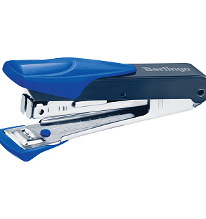 Степлер №10 Berlingo "Power TX" до 20л., металлический корпус, синий