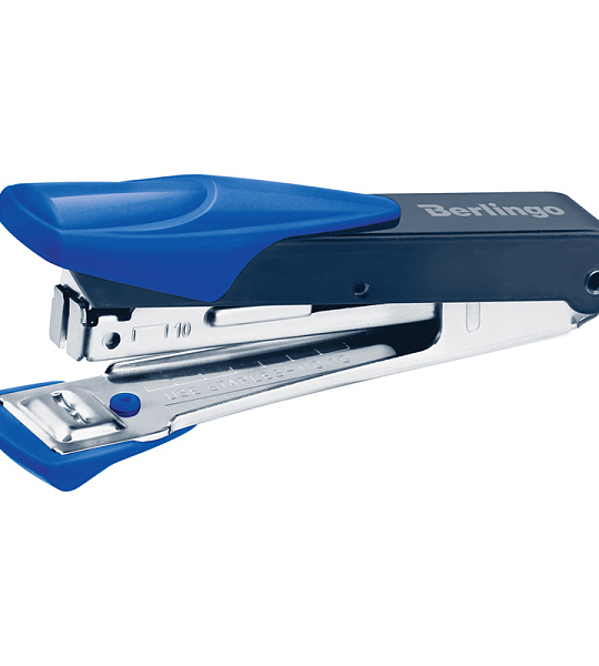Степлер №10 Berlingo "Power TX" до 20л., металлический корпус, синий