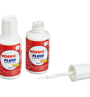 Корректирующая жидкость KORES  FLUID 20мл на быстросохн осн, кисточка 66101
