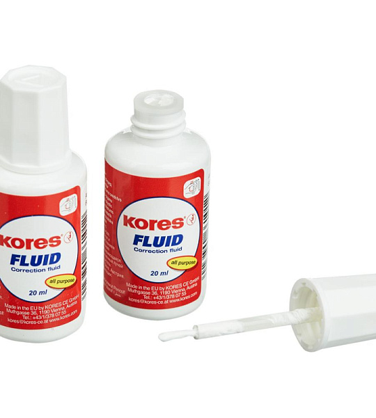Корректирующая жидкость KORES  FLUID 20мл на быстросохн осн, кисточка 66101