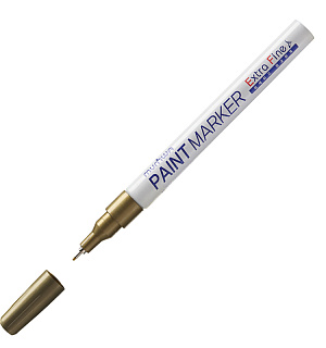 Маркер-краска MunHwa "Extra Fine Paint Marker" золото, 1мм, нитро-основа