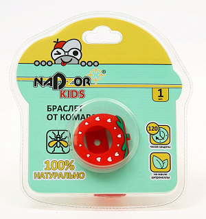Браслет от комаров "Nadzor", силиконовый с картриджем, 1 шт