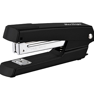 Степлер №24/6, 26/6 Berlingo "Power TX" до 30л., металлический корпус, черный
