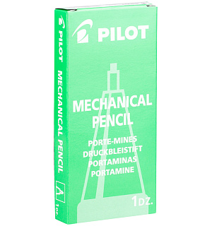 Карандаш механический Pilot 0,5мм, с ластиком, черный прорезиненный корпус