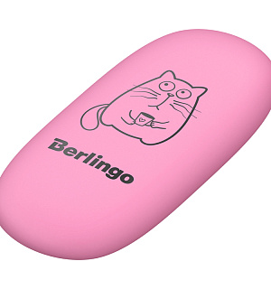 Ластик Berlingo "Lazy Cats", овальный, термопластичная резина, 49*23*9мм
