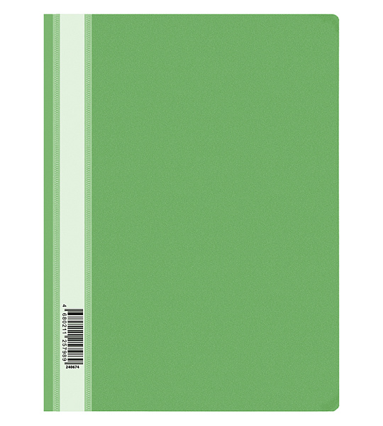 Папка-скоросшиватель пластик. OfficeSpace, А4, 120мкм, зеленая с прозр. верхом