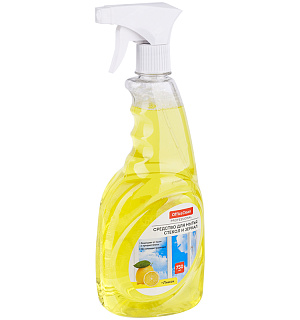 Средство для мытья стекол и зеркал OfficeClean "Лимон", с изопропиловым спиртом, 750мл, с курком