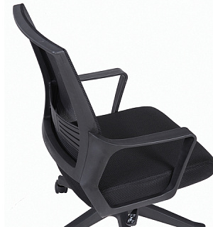Кресло BRABIX "Balance MG-320", с подлокотниками, черное, 531831
