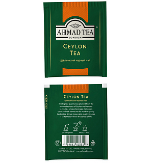 Чай Ahmad Tea "Цейлонский", черный, 100 фольг. пакетиков по 2г