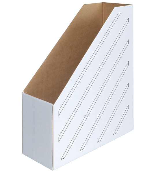 Накопитель-лоток архивный из микрогофрокартона OfficeSpace, 100мм, белый, до 900л.