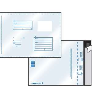 Пакет почтовый E4, UltraPac, 280*380мм, полиэтилен, отр. лента, 70мкм