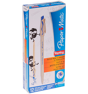 Ручка шариковая стираемая Paper Mate "Replay Medium" синяя, 1,0мм