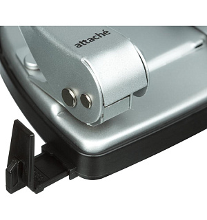 Дырокол ATTACHE 6730 до 30л., металл.,с лин.,с рез.вставкой,серебр.