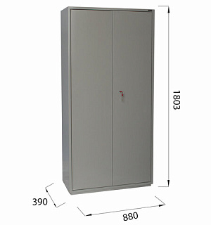 Шкаф металлический для документов BRABIX "KBS-10", 1803х880х390 мм, 77 кг, 2 отделения, сварной, 291159