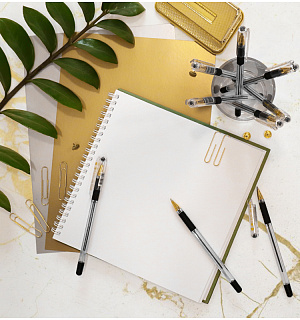 Ручка шариковая MunHwa "MC Gold" черная, 0,5мм, грип, штрих-код