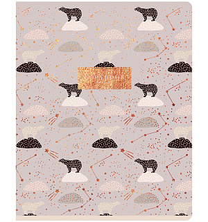 Тетрадь 48л., А5, клетка Greenwich Line "Magic stars", матовая ламинация, тиснение фольгой, 70г/м2