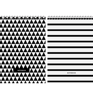 Блокнот А5 60л. на гребне ArtSpace "Узоры. BW Pattern", твердая подложка