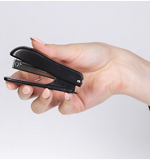 Степлер №10 OfficeSpace до 12л., пластиковый корпус, черный