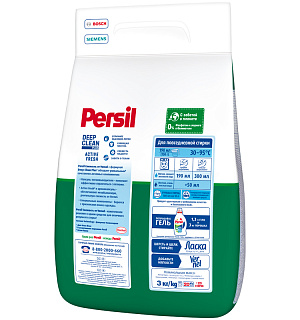 Порошок для машинной стирки Persil "Свежесть от Vernel", для белого белья, 3кг