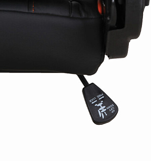 Кресло компьютерное BRABIX "GT Racer GM-100", две подушки, экокожа, черное/оранжевое, 531925