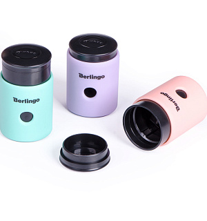 Точилка пластиковая Berlingo "Instinct" 1 отверстие, контейнер, ассорти, дисплей-бокс