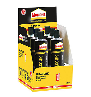 Клей универсальный МОМЕНТ-1, 125 мл, в шоу-боксе, 781737
